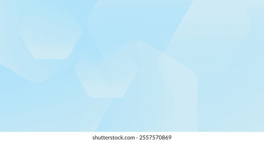 Modern abstract background, blue white gradient, hexagon effect, hexagon shape, trendy, vector