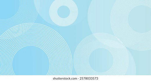 Modern abstract background, blue white gradations, circle effect,shape memphis, trendy , vector