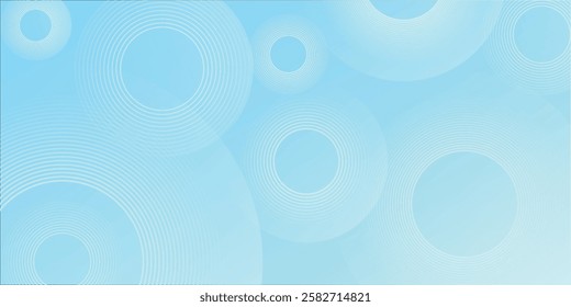 Modern abstract background, blue white gradations, circle effect,shape memphis, trendy , vector 
