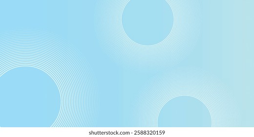 Modern abstract background, blue white gradations, circle effect,shape memphis, trendy  background modern