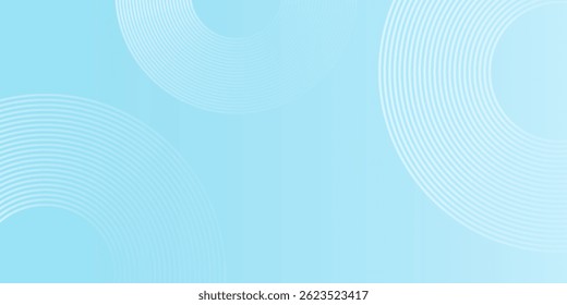 Modern abstract background  blue white gradations  circle effect shape memphis illustrations