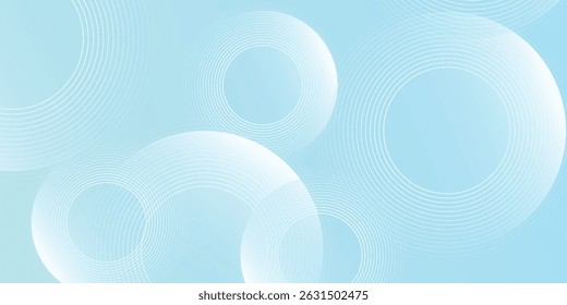 Modern abstract background, blue white gradations, circle effect,shape memphis, trendy , vector