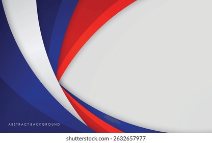 Modern abstract background blue, white and red with silver gradients colorful design