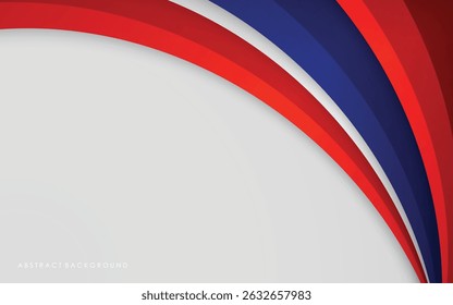 Modern abstract background blue, white and red with silver gradients colorful design