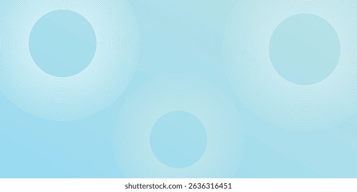 Modern abstract background, blue white gradations, circle effect,shape memphis, trendy  modern blue art