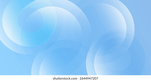 Fondo abstracto moderno, gradaciones blancas azules, efecto de círculo, forma memphis, de moda, Ilustración vectorial