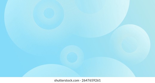 Modern abstract background blue white gradations circle effect shape memphis trendy background