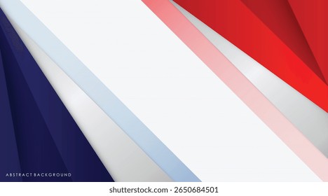 modern abstract background blue, white and red silver color