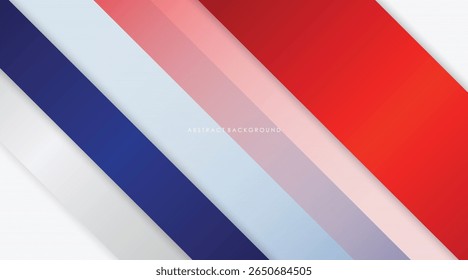 modern abstract background blue, white and red silver color