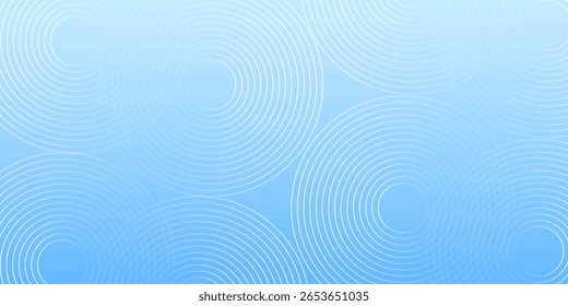 Fondo abstracto moderno, gradaciones blancas azules, efecto de círculo, forma memphis, de moda, Vector