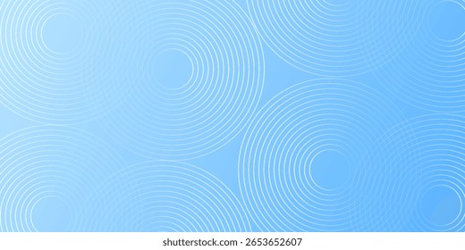 Fondo abstracto moderno, gradaciones blancas azules, efecto de círculo, forma memphis, de moda, Vector