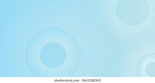 Fondo abstracto moderno, gradaciones blancas azules, efecto de círculo, forma memphis, de moda, Vector