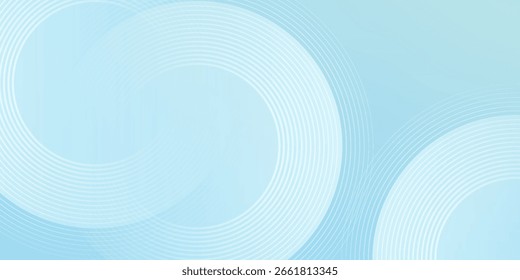 Fondo abstracto moderno, gradaciones blancas azules, efecto de círculo, forma memphis, de moda, Vector
