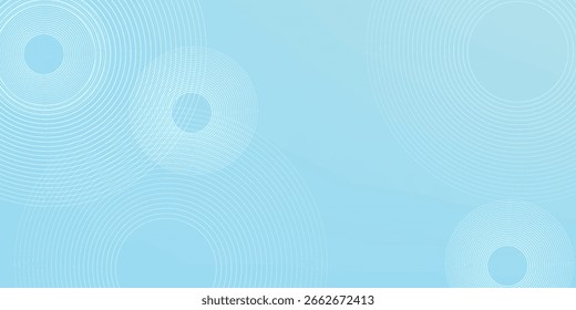 Fondo abstracto moderno, gradaciones blancas azules, efecto de círculo, forma memphis, de moda, Vector