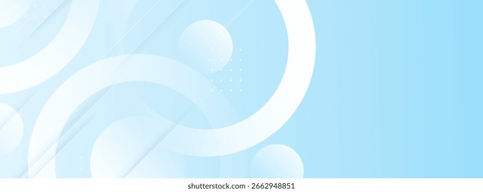 Fondo abstracto moderno Línea circular azul y blanco Vector de Memphis EPS 10