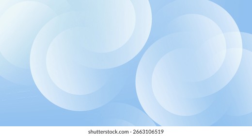 Fondo abstracto moderno, gradaciones blancas azules, efecto de círculo, forma memphis, de moda, Vector, eps 10