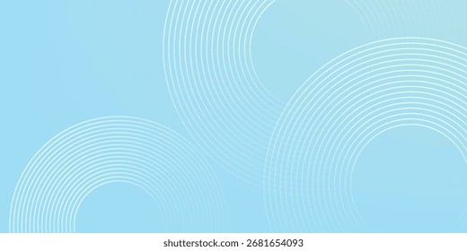 Fondo abstracto moderno, gradaciones blancas azules, efecto de círculo, forma memphis, de moda, Vector