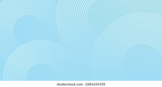 Fondo abstracto moderno, gradaciones blancas azules, efecto de círculo, forma memphis, de moda, Vector