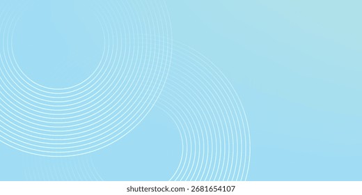 Fondo abstracto moderno, gradaciones blancas azules, efecto de círculo, forma memphis, de moda, Vector