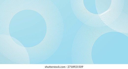 Fondo abstracto moderno, gradaciones blancas azules, efecto de círculo, forma memphis, de moda, Vector