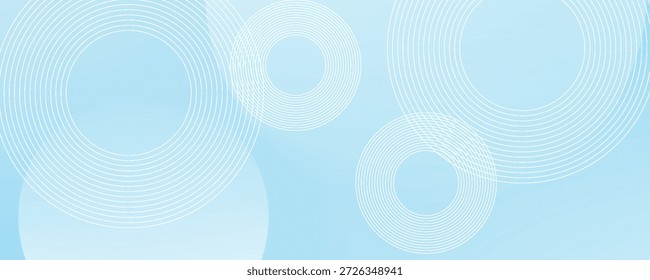 Fondo abstracto moderno, gradaciones blancas azules, efecto de círculo, forma memphis, de moda, Vector