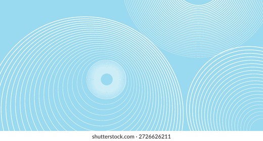 Fondo abstracto moderno, gradaciones blancas azules, efecto de círculo, forma memphis, de moda, Vector