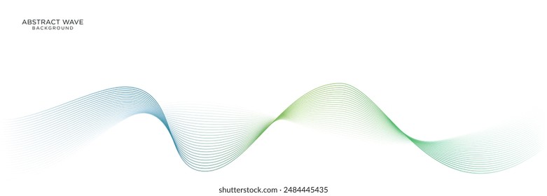 Modern abstract background. Modern blue yellow green gradient flowing wave lines. Futuristic technology concept. Suit for poster, banner, brochure, cover, website, flyer. Vector illustration