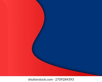 Modern abstract background with bold red and dark blue curved shapes, ideal for posters, branding, and digital graphic layouts.