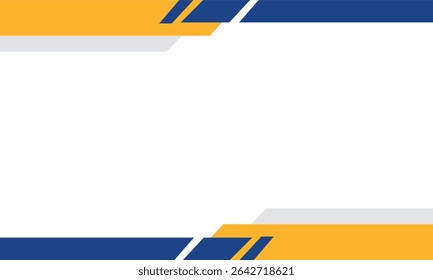 Modern abstract background with bold yellow and navy blue geometric shapes on a white space. Ideal for presentations, flyers, digital banners, business cards, and marketing materials.