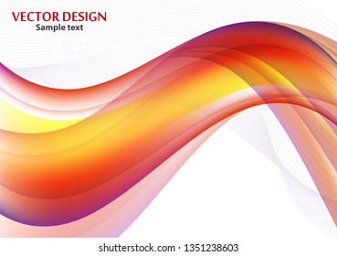 Modern abstract background with bright wavy lines. Vector illustration for web design, website design, wallpaper, banner, presentation, cover. Futuristic wavy background.