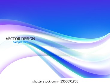 Modern abstract background with bright wavy lines. Vector illustration for web design, website design, wallpaper, banner, presentation, cover. Futuristic wavy background.