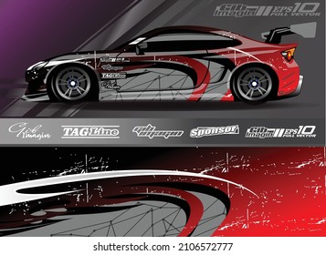 Modern abstract background for car wrap branding and automobile sticker decals livery