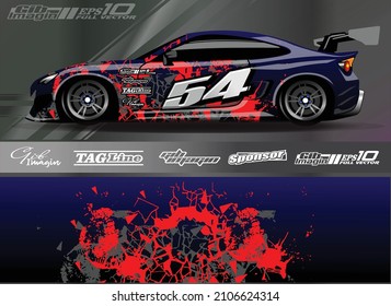 Modern abstract background for car wrap branding and automobile sticker decals livery