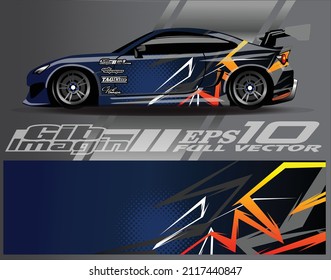 Modern abstract background for car wrap branding and automobile sticker decals livery