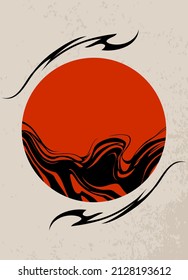 Modern abstract background or card template in modern and bright colors, in popular art style