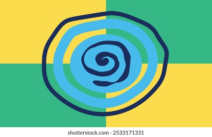 Modern abstract background with a centered spiral pattern. Eye-catching design for wall decor, posters, or invitations