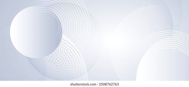 Modern abstract background with circle lines. Digital or Technology concept. Vector illustration.