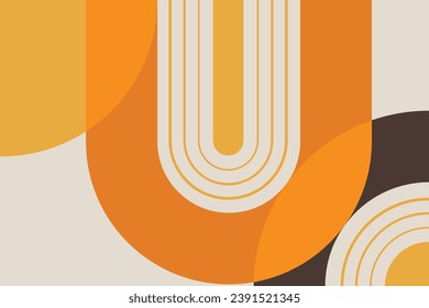 Modern Abstract Background circle shape Flat Design with Lines