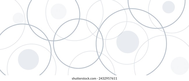 Modern abstract background with circle shapes, futuristic technology template, geometric lines banner - vector