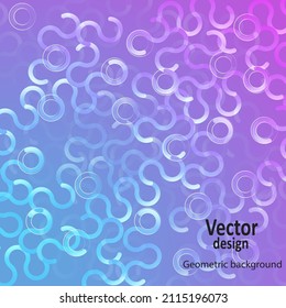 Modern abstract background. Circles and connecting smooth lines. Vector illustration.