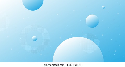 Modern abstract background with circular line elements in shades of blue and white with the theme of digital technology.