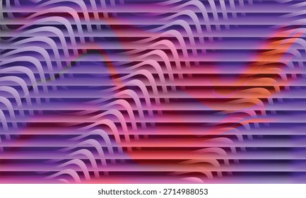 Moderner abstrakter Hintergrund mit buntem Farbverlauf und wellenförmigem Verzerrungseffekt.