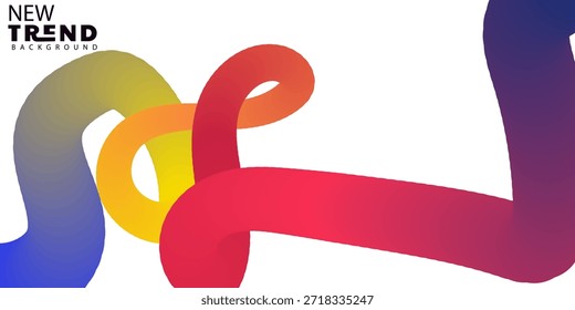 Modern Abstract Background with Colorful Gradient Flowing Shapes and Trendy Design
