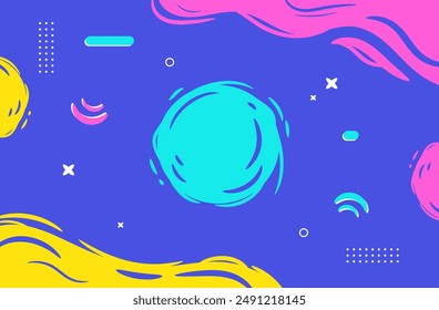 Modern abstract background with colorful paint splatters. Vector creative banner background design illustration