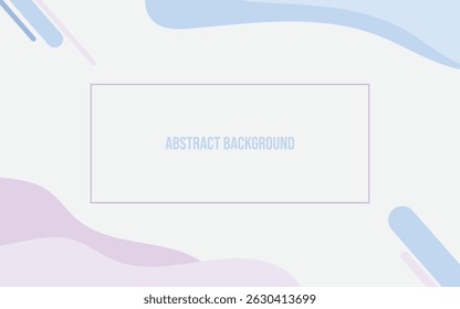 Modern Abstract Background with Colorful Wave Shapes and Geometric Frame