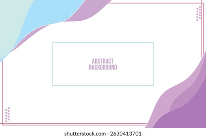 Modern Abstract Background with Colorful Wave Shapes and Geometric Frame