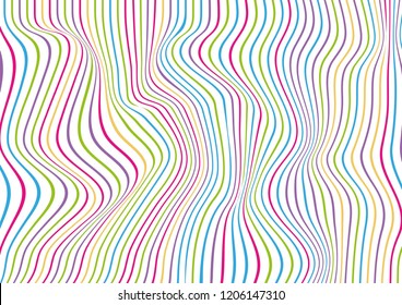 Modern abstract background with colorful waves (lines or stripes)