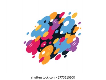 Moderner abstrakter Hintergrund, bunter, runder Hintergrund, Grafikelement-Hintergrund