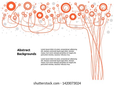 Modern abstract background. Composition with element and copy space. for Presentation, poster or flyer. Clean and flat style.