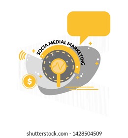 Modern abstract background. Composition with element and copy space. for Presentation poster or flyer. Clean and flat style.